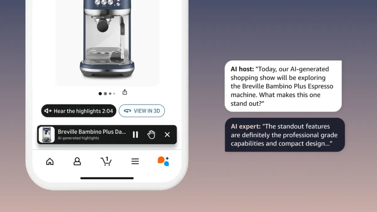 Amazon is launching an AI-powered audio Q&A experience on product pages