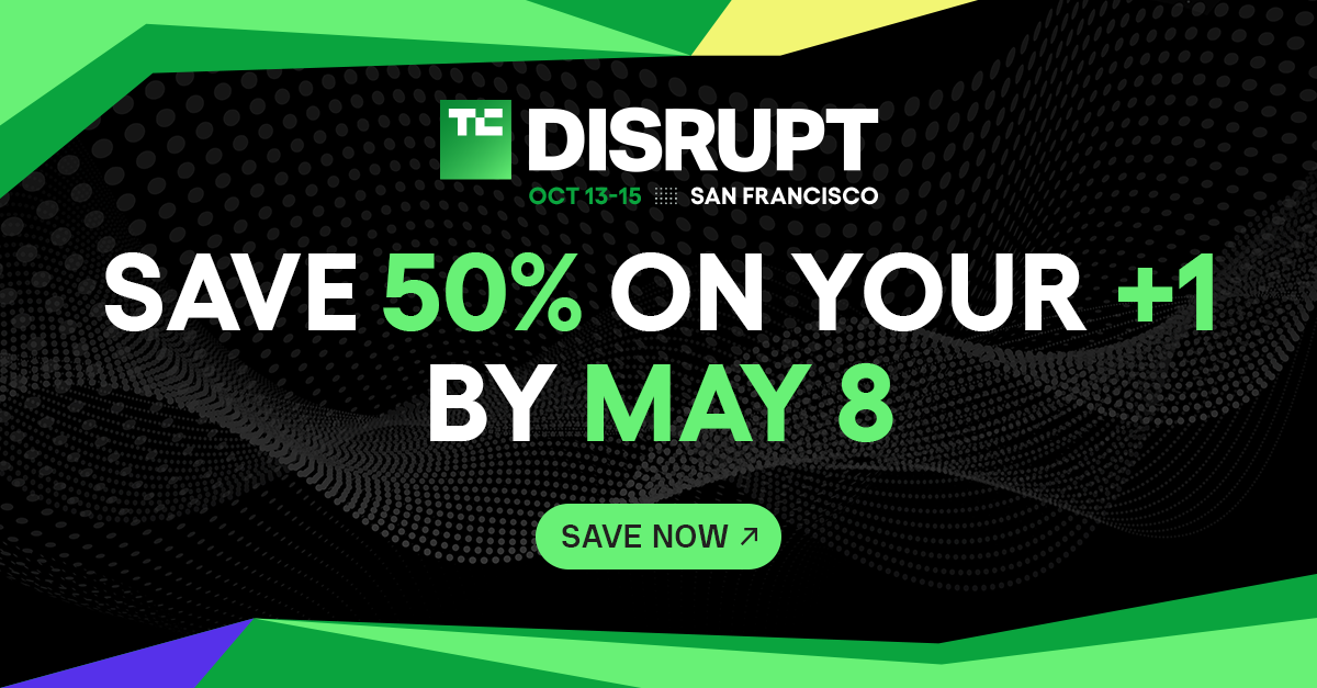 5 days to get 50% off the second Disrupt 2026 pass
